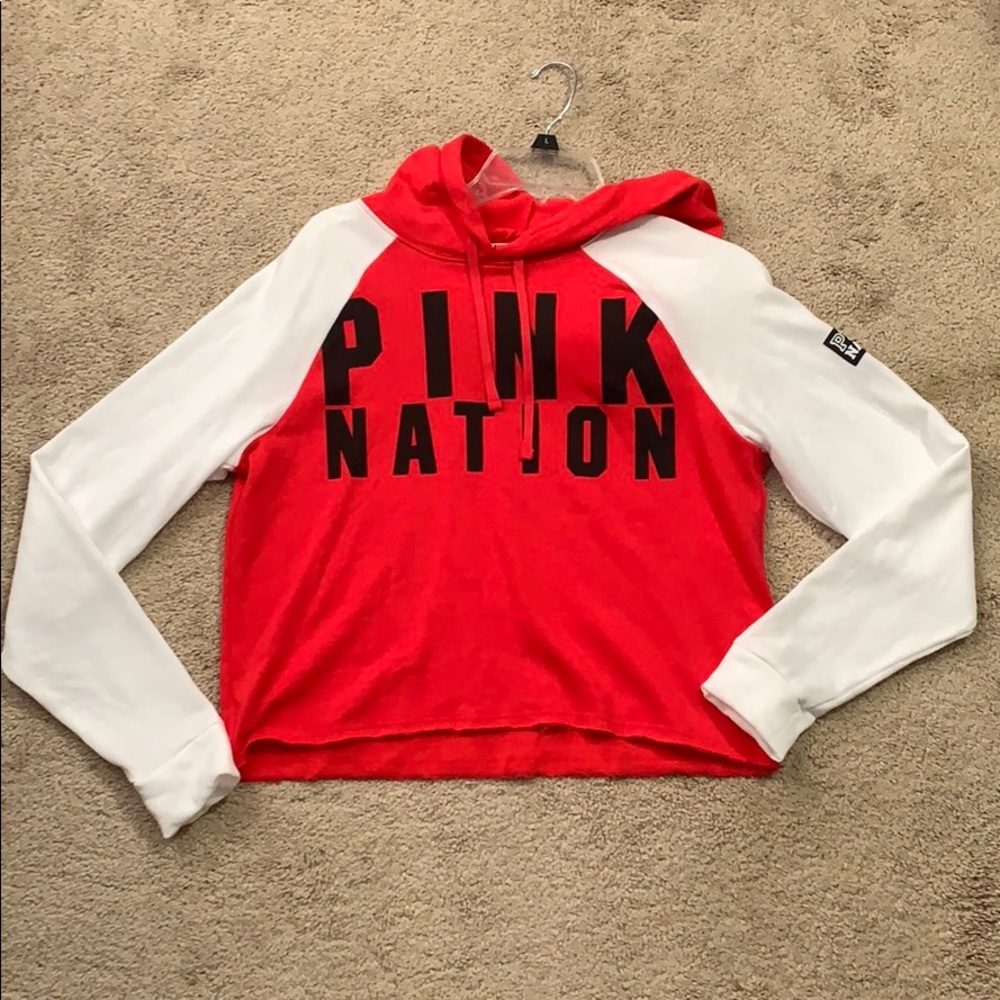 PINK Cropped Hoodie